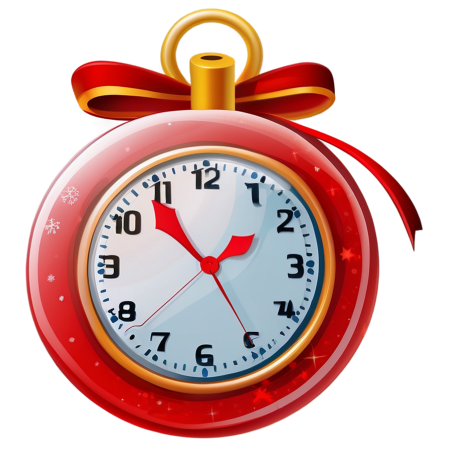 Holiday Clock Clipart Png Mcs88 PNG