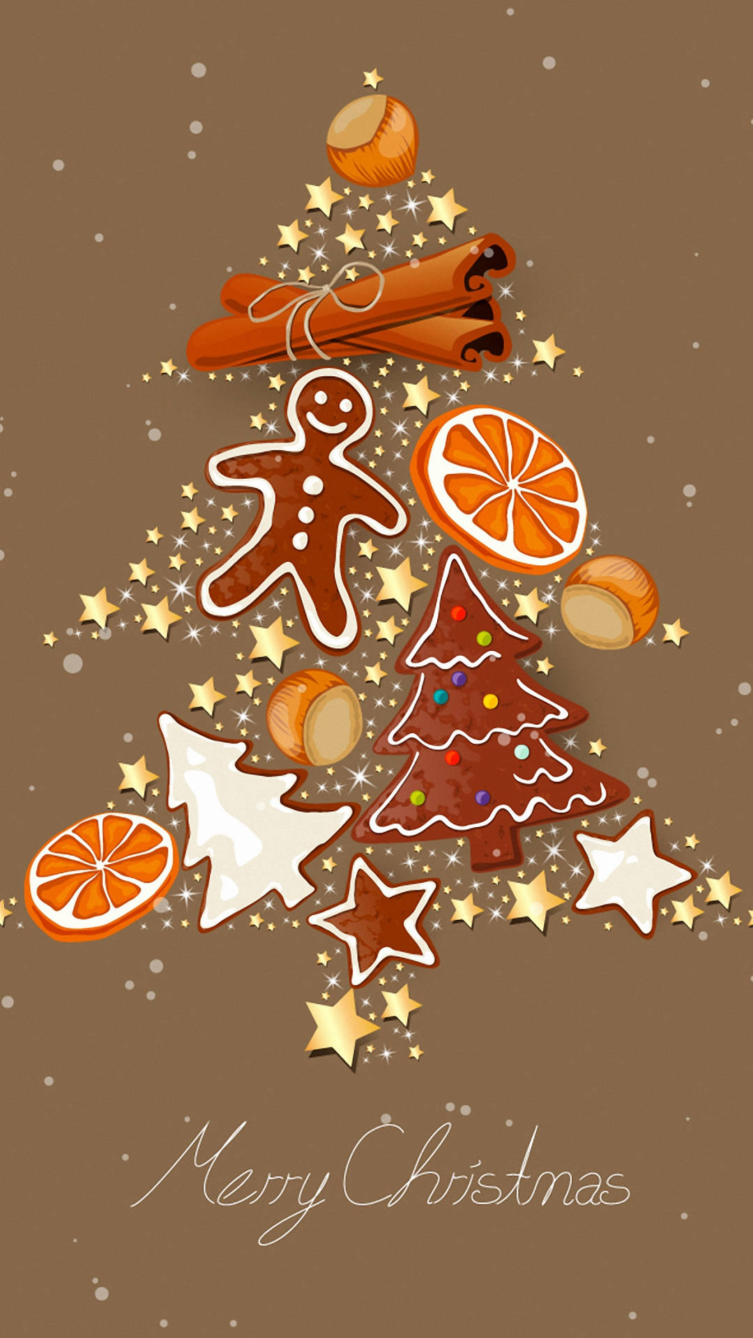 Holiday Cookies Merry Christmas Iphone Wallpaper