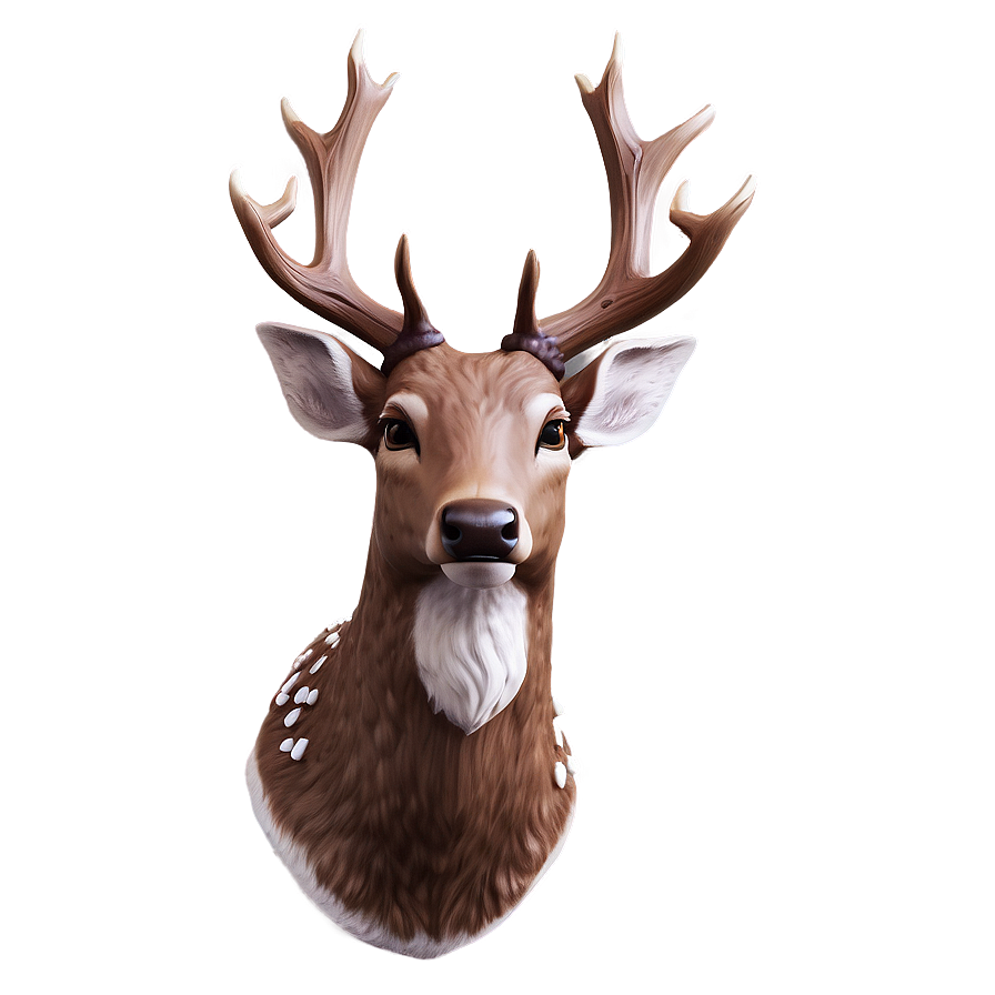 Holiday Deer Head Christmas Theme Png 06212024 PNG