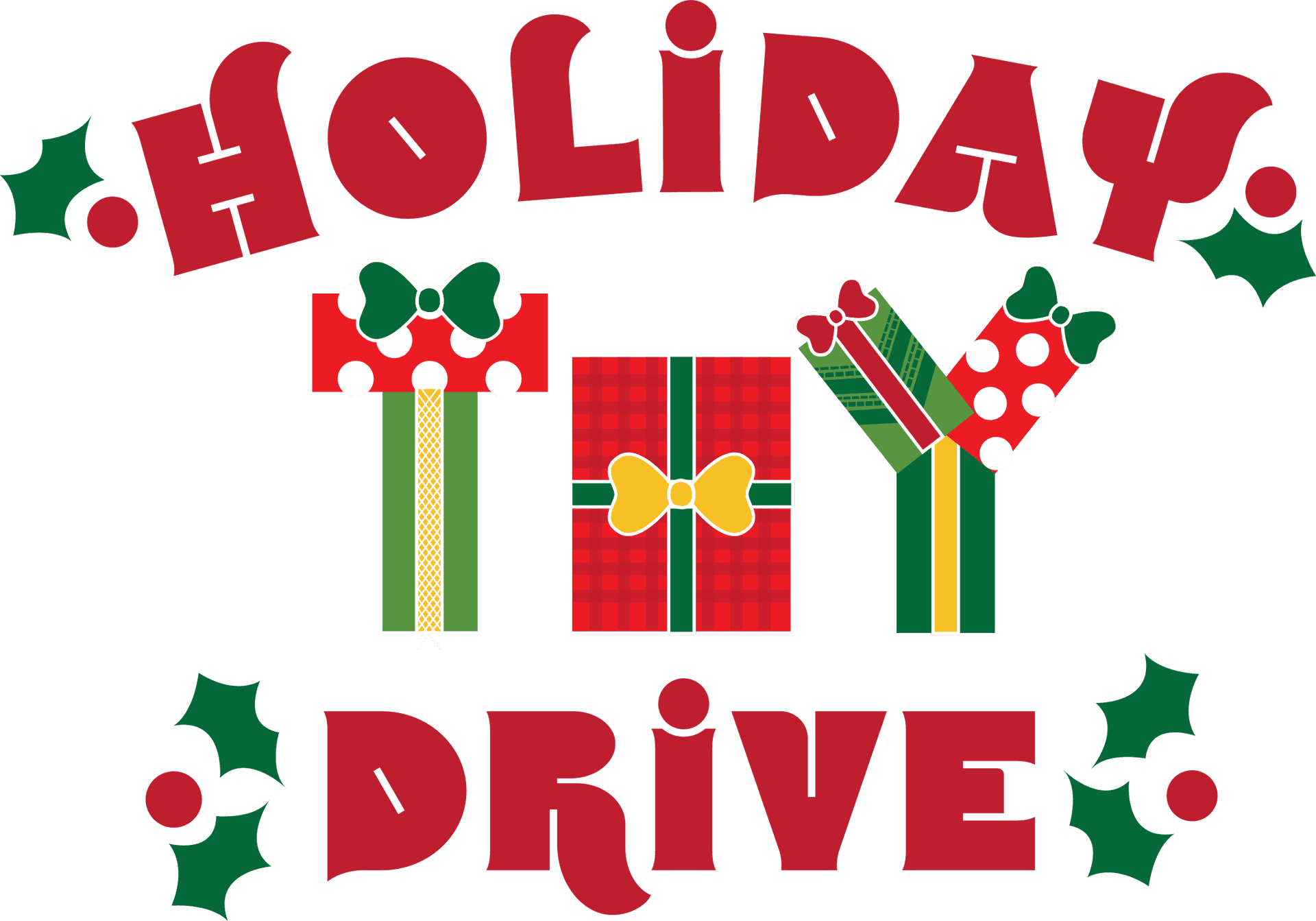 Holiday Drive Gifts Graphic PNG