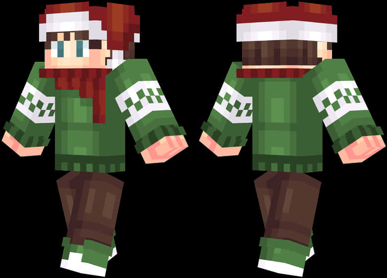 Download Holiday Elf Minecraft Skin | Wallpapers.com