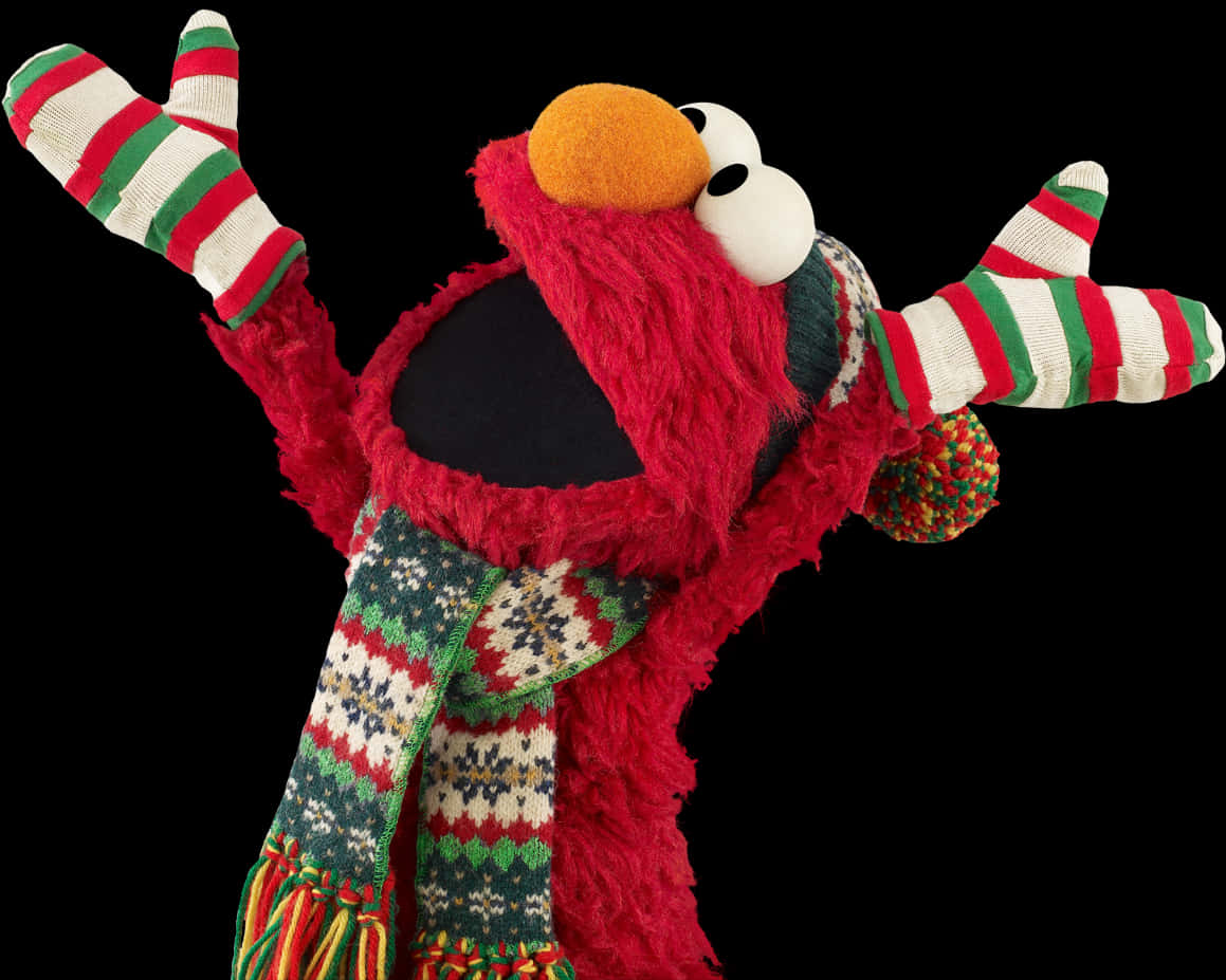 Holiday Elmo Celebration PNG