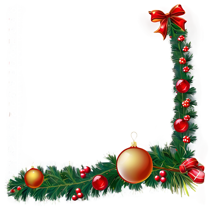 Holiday Garland Border Png Mqt73 PNG