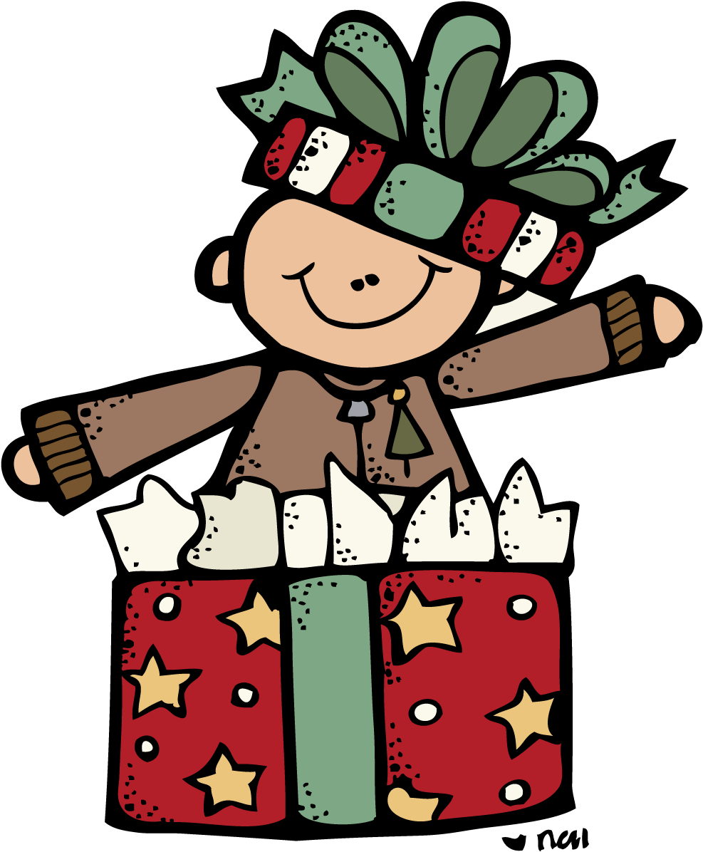 Holiday Gift Box Cartoon Character PNG