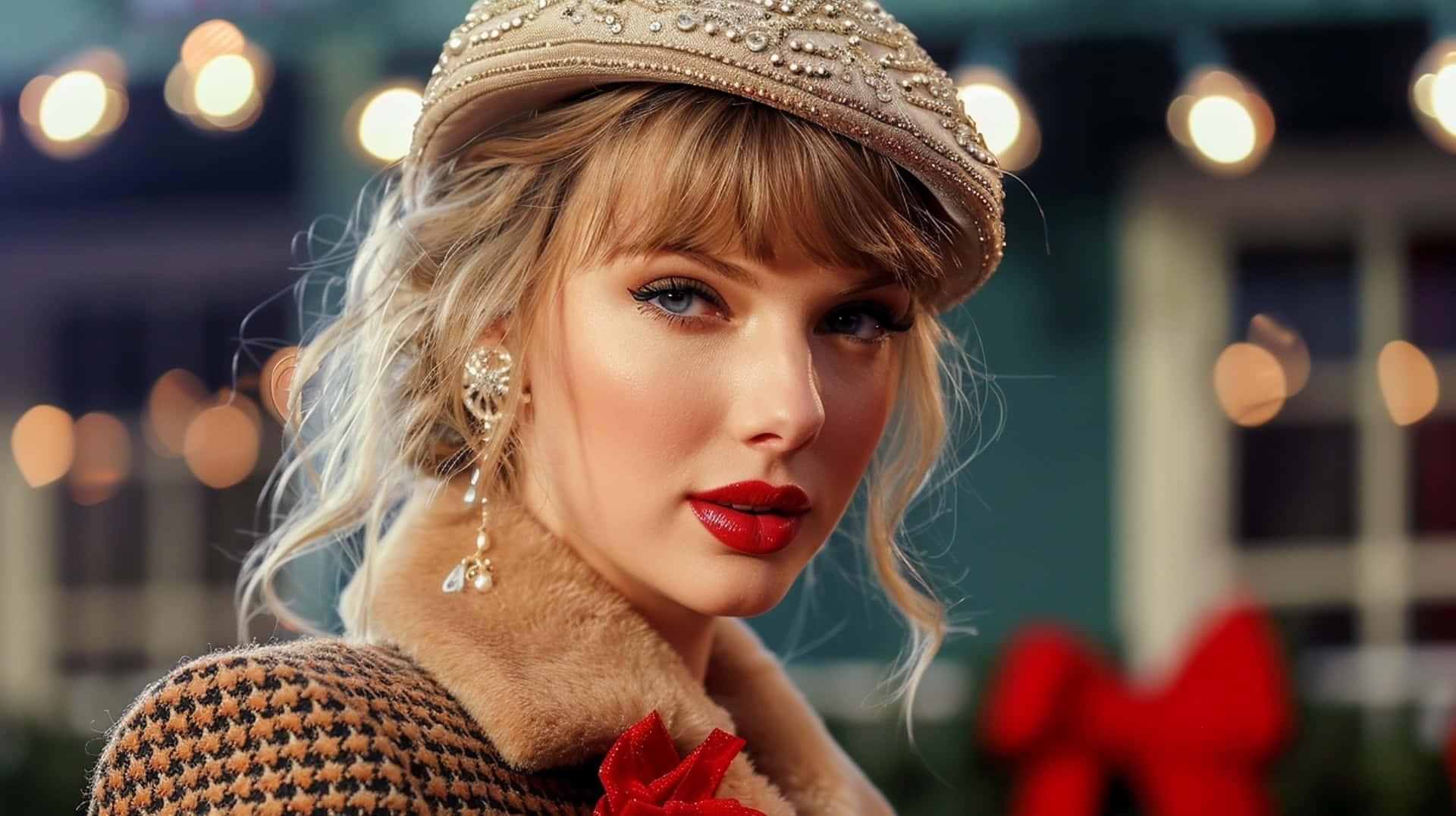 Holiday Glamourwith Taylor Swift Wallpaper