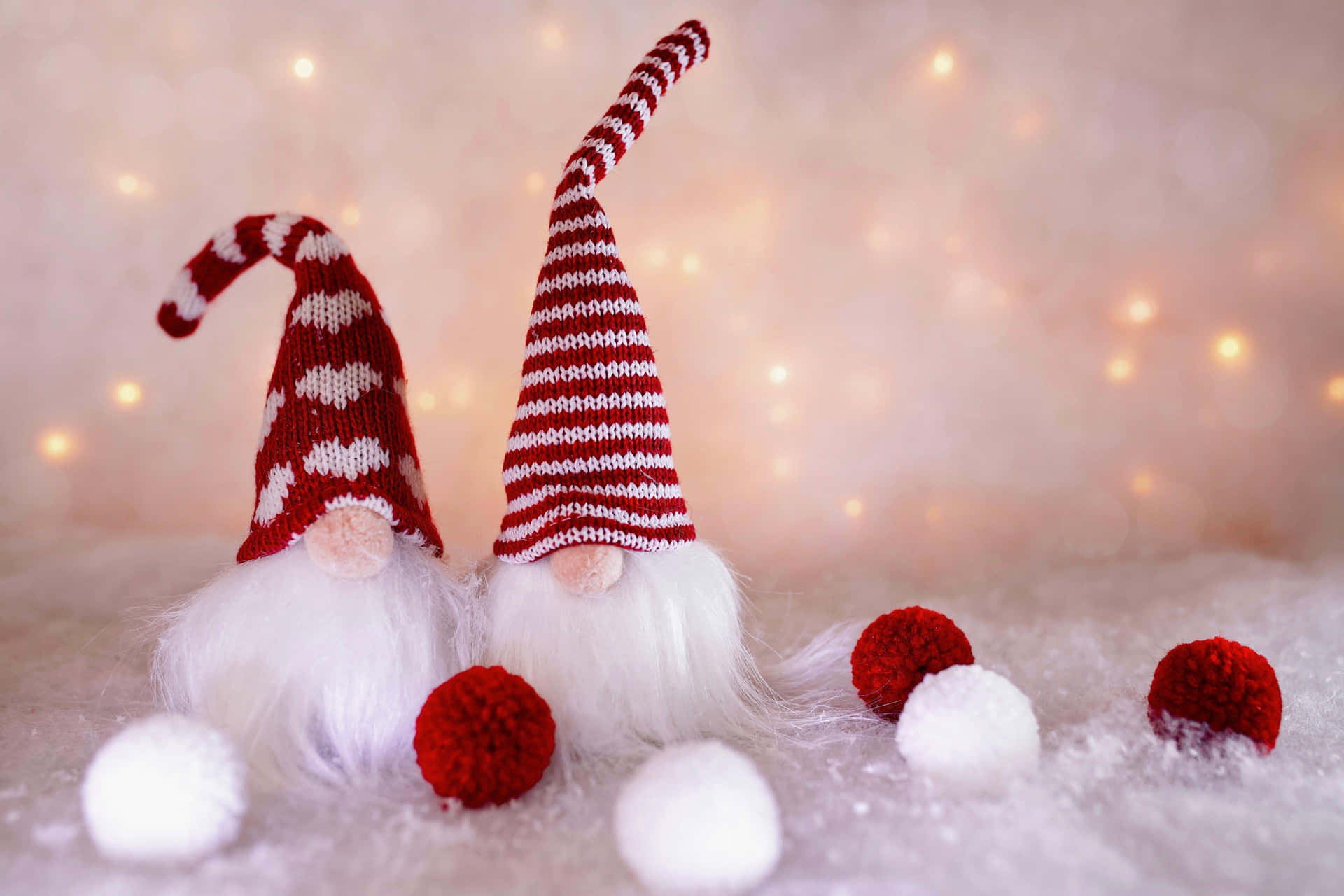 Holiday Gnomes Festive Decoration Wallpaper