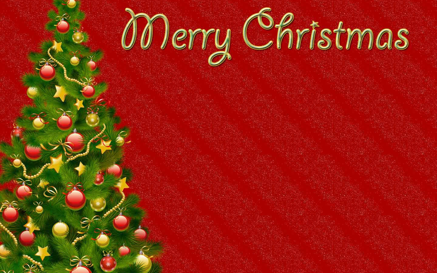 Holiday Greetings On Red Christmas Background