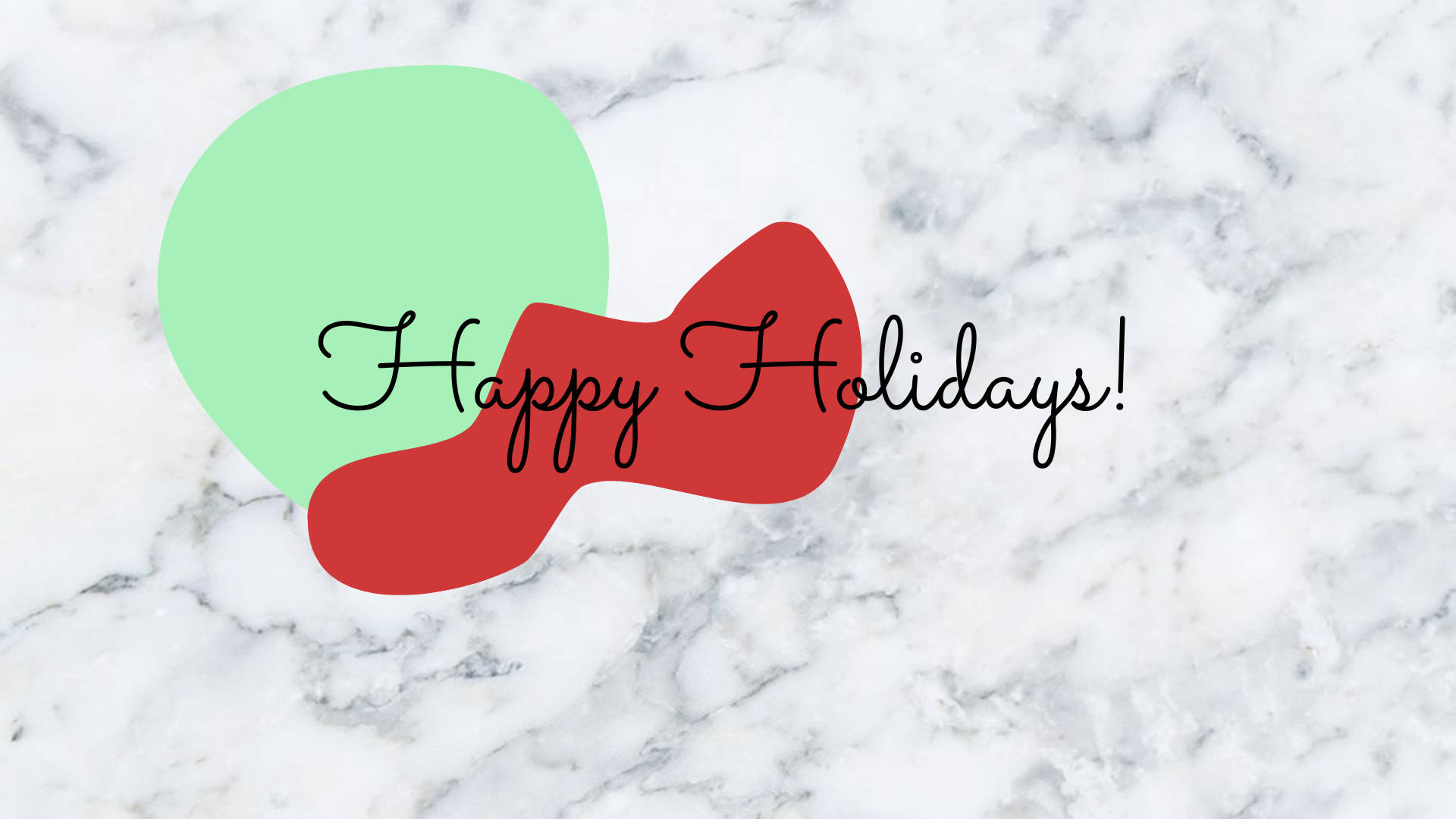 Holiday Greetings On White Marble Wallpaper
