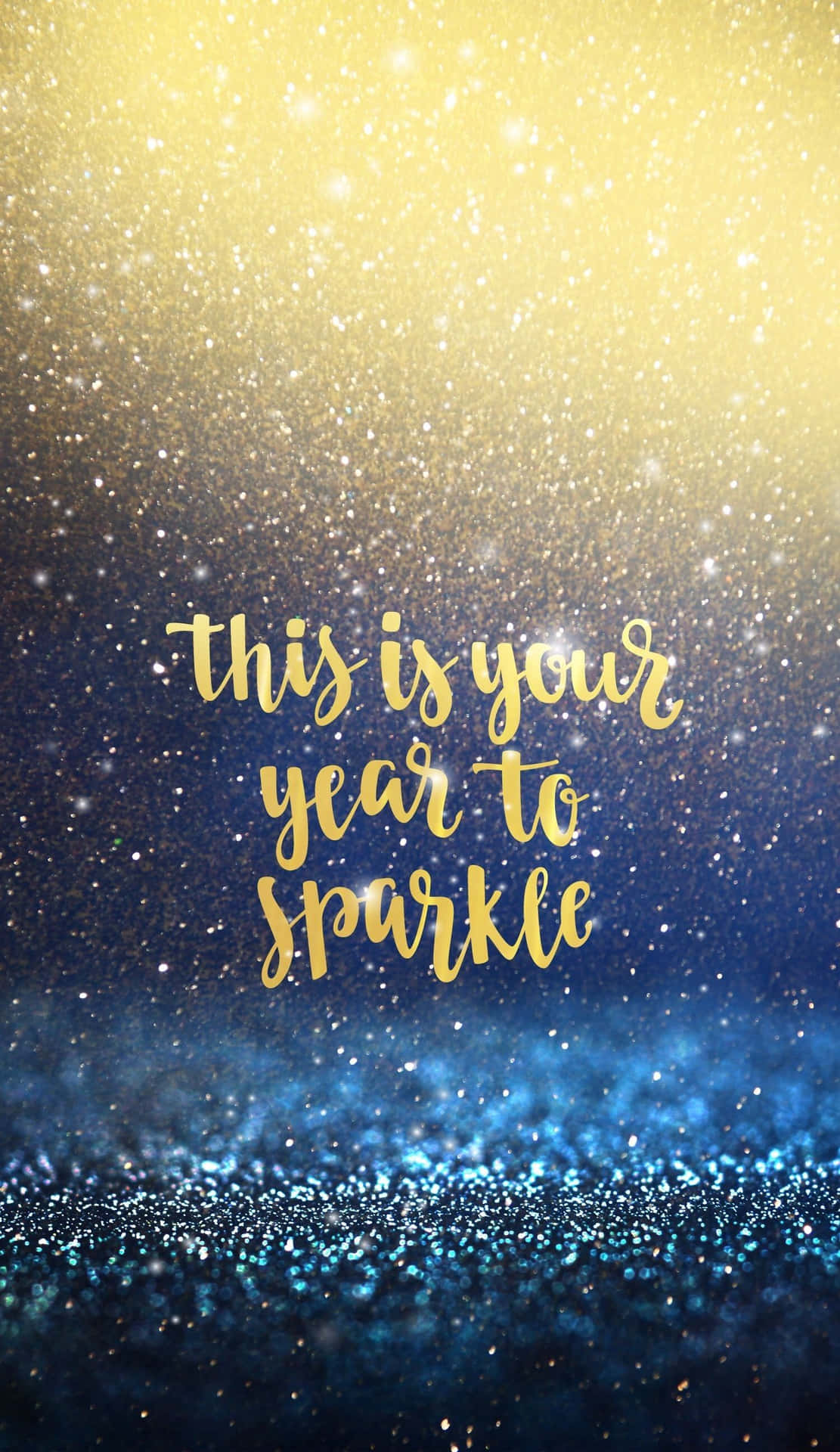 Sparkling Gold Glitter Dust Holiday iPhone Wallpaper