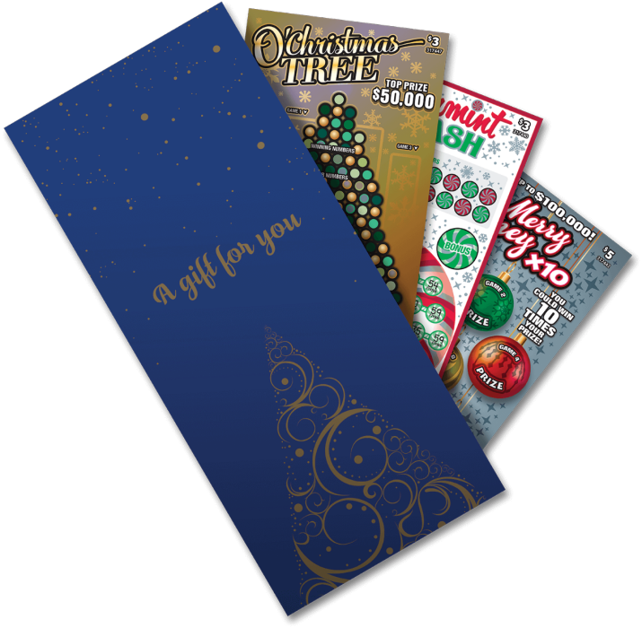 Holiday Lottery Tickets Gift Envelope PNG