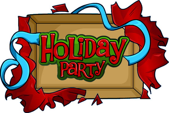 Holiday Party Sign Illustration PNG