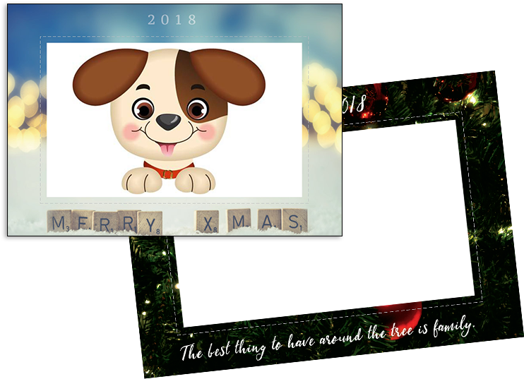 Holiday Puppy Christmas Card2018 PNG