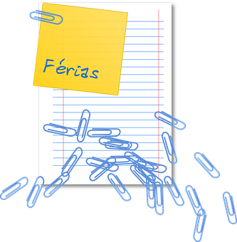 Holiday Reminder Note Paperclips PNG