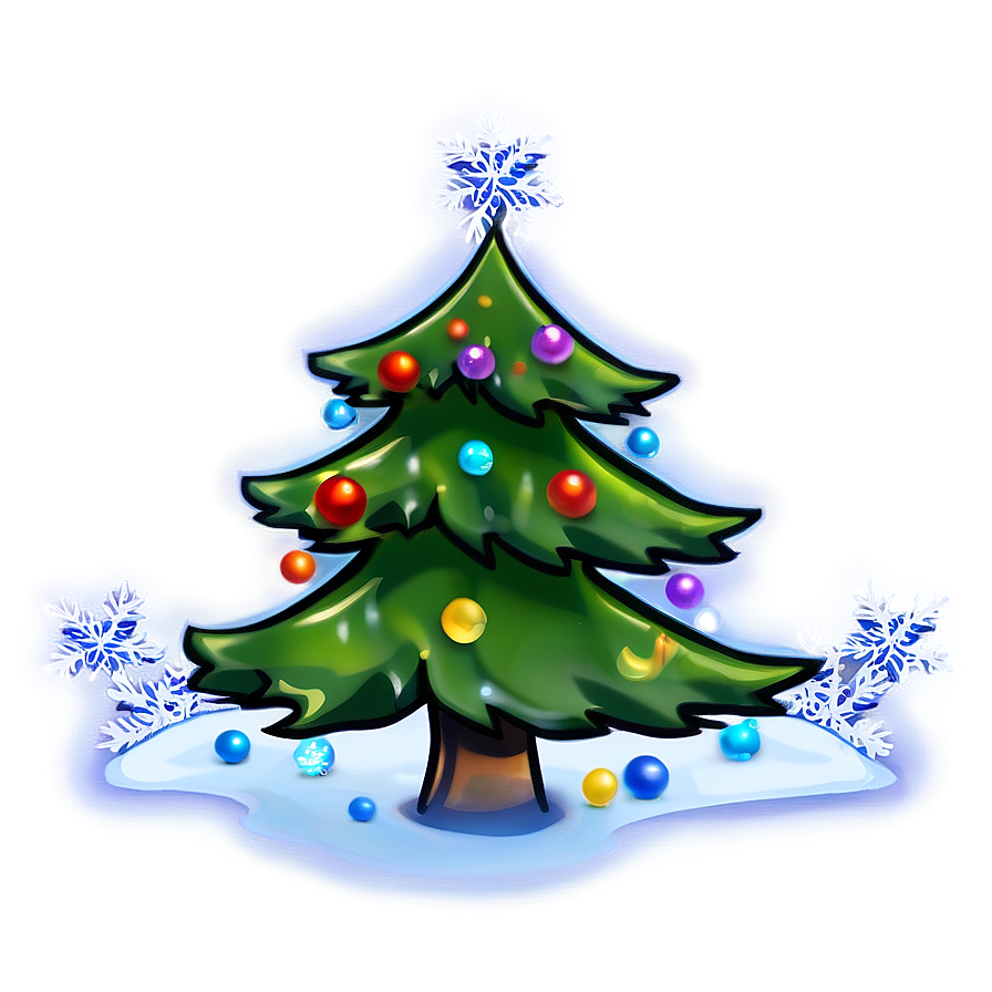 Holiday Season Cartoon Tree Png 18 PNG