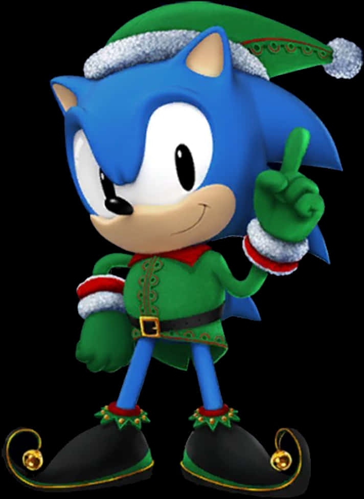 Holiday Sonic Costume PNG