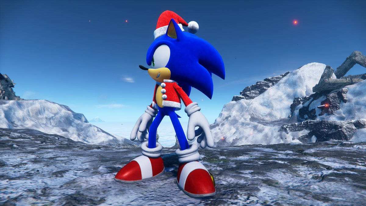 Holiday_ Sonic_in_ Winter_ Landscape Wallpaper