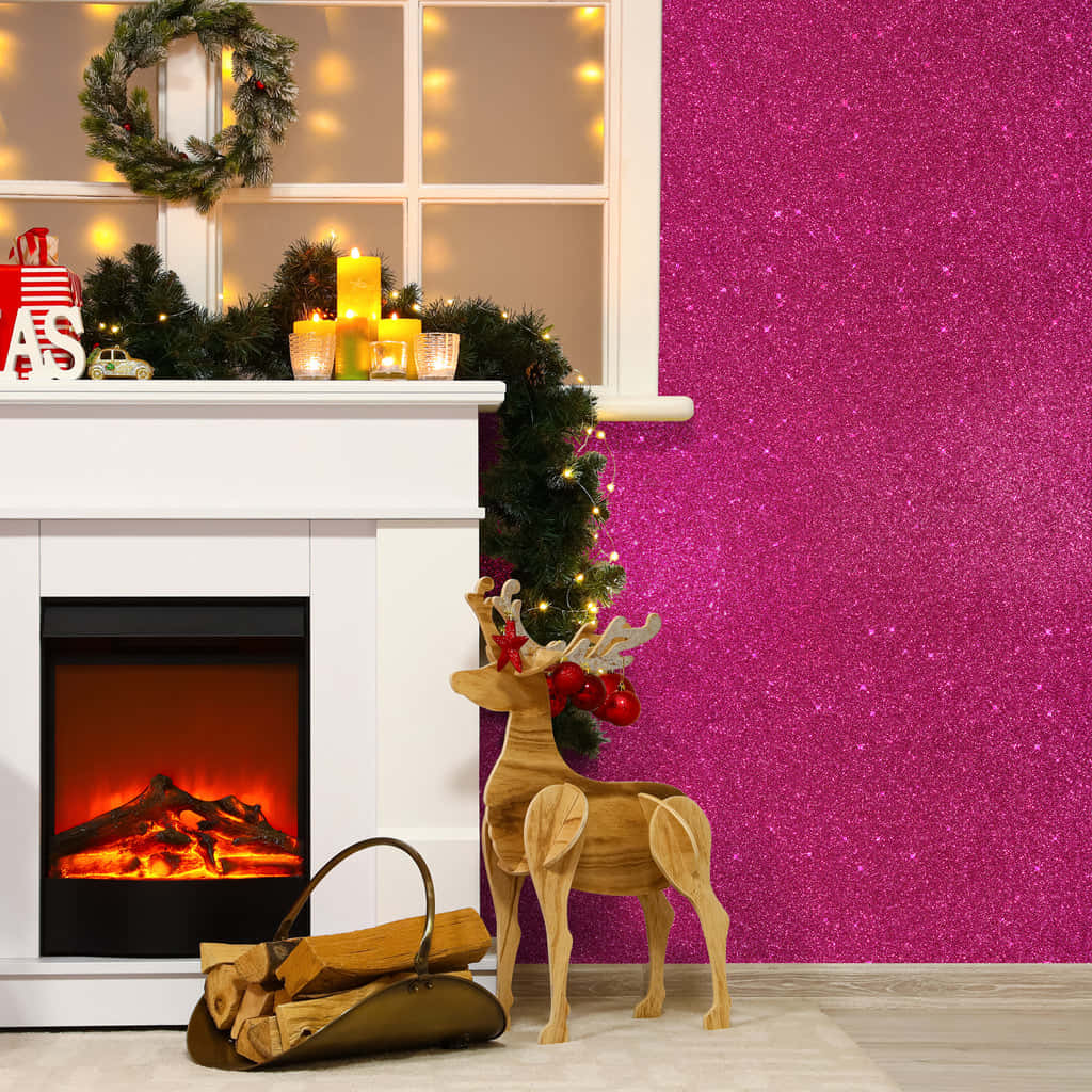 Holiday Sparkle Glitter Wall Decor Wallpaper