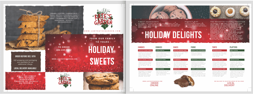 Holiday Sweets Brochure Design PNG