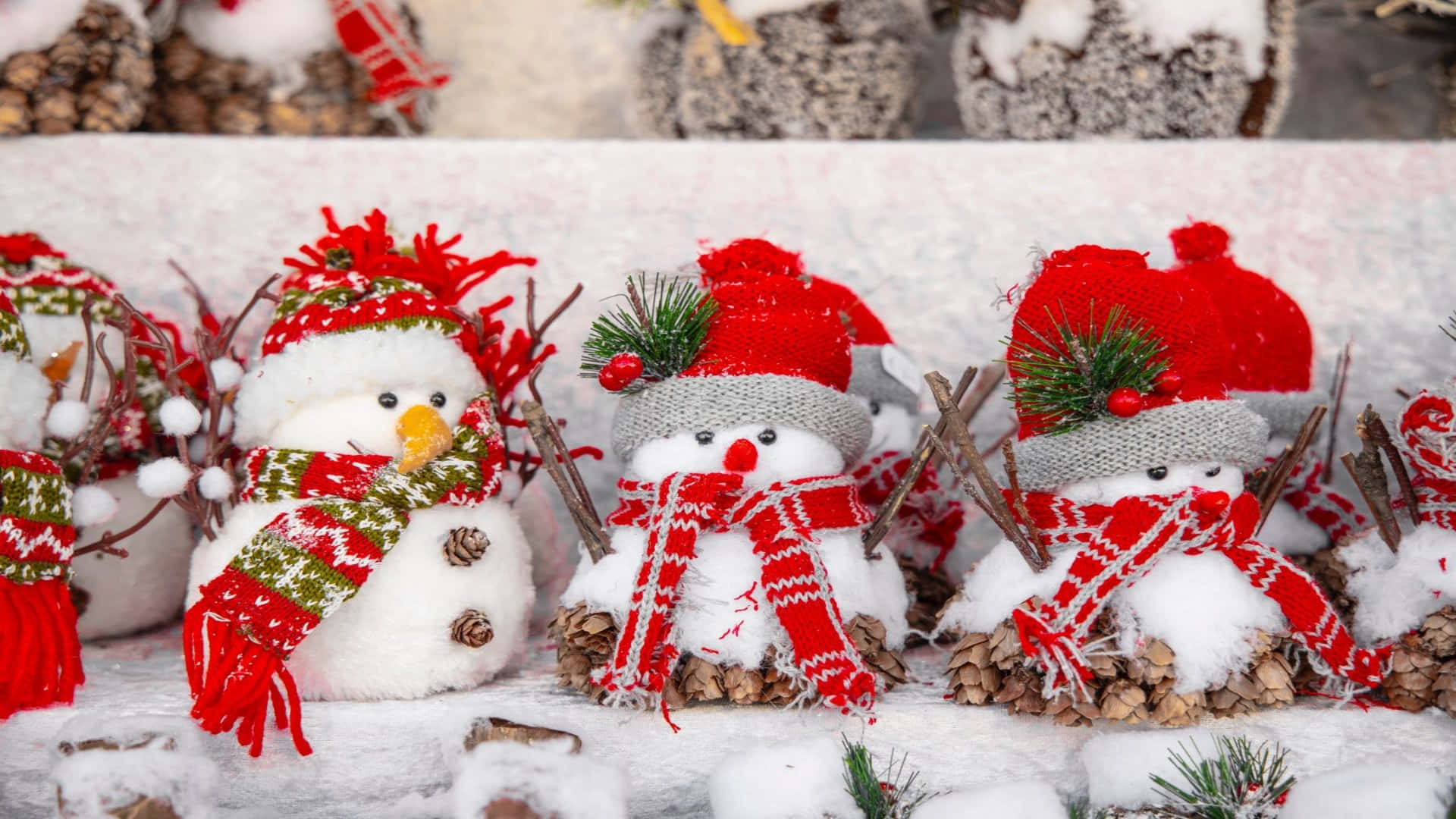 Snowman Christmas Decoration Holiday Teams Background