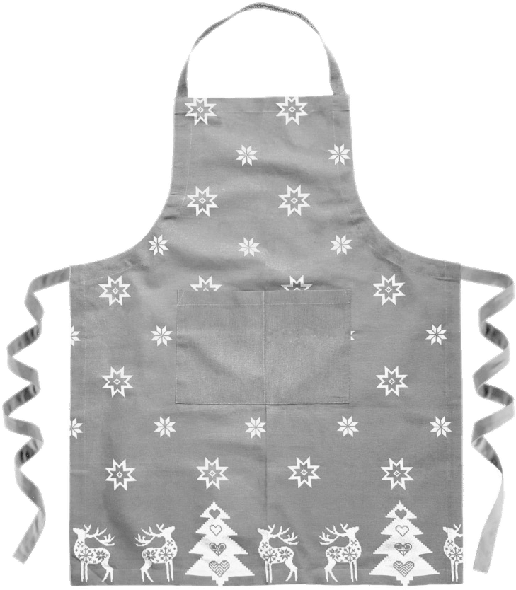 Holiday Theme Grey Apron PNG