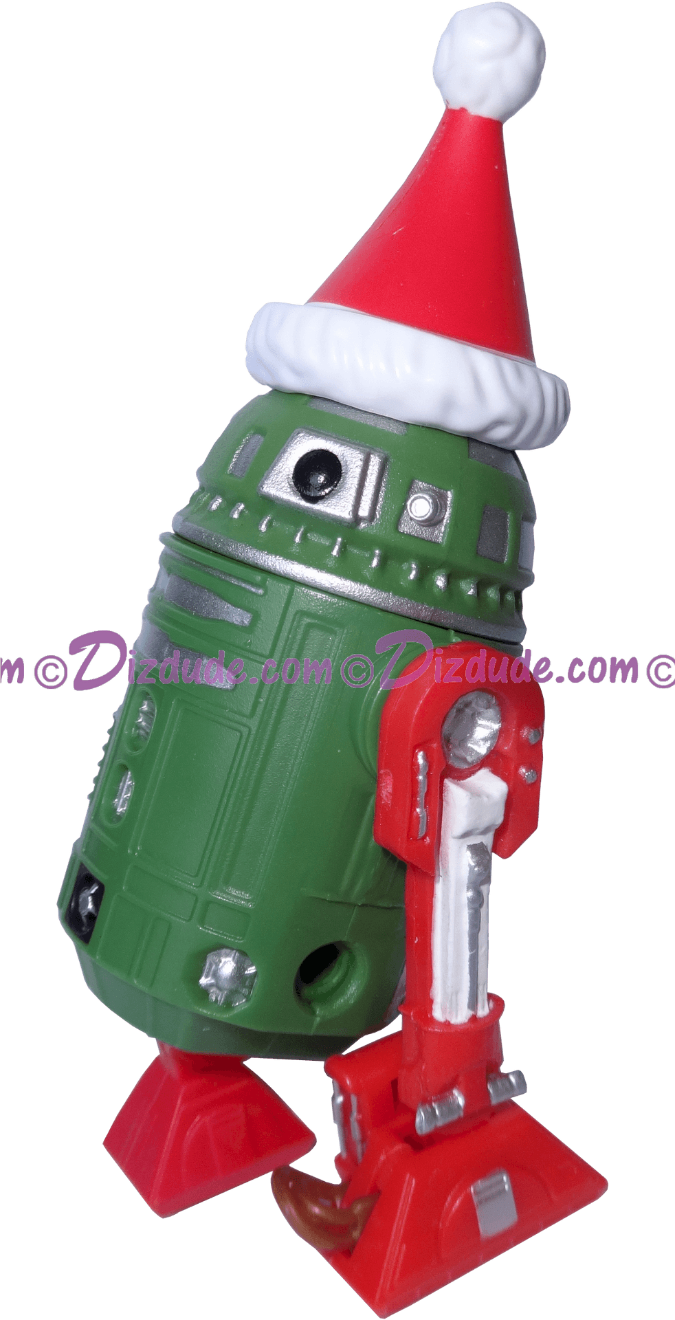 Holiday Themed Droidwith Santa Hat PNG