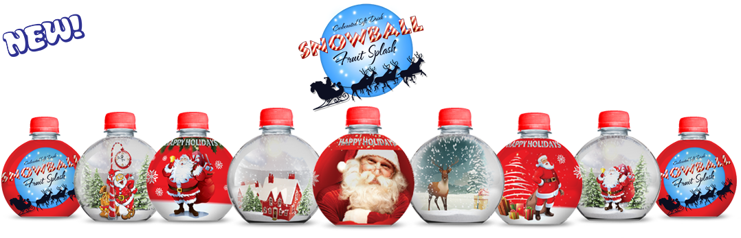 Holiday Themed Plastic Bottles PNG