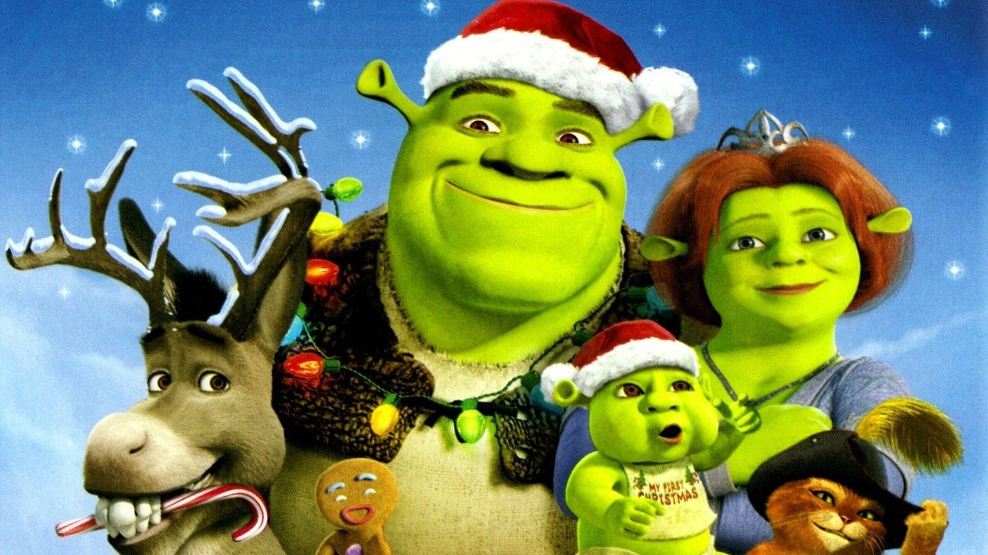 Holiday Themed Shrek PC Game Wallpaper