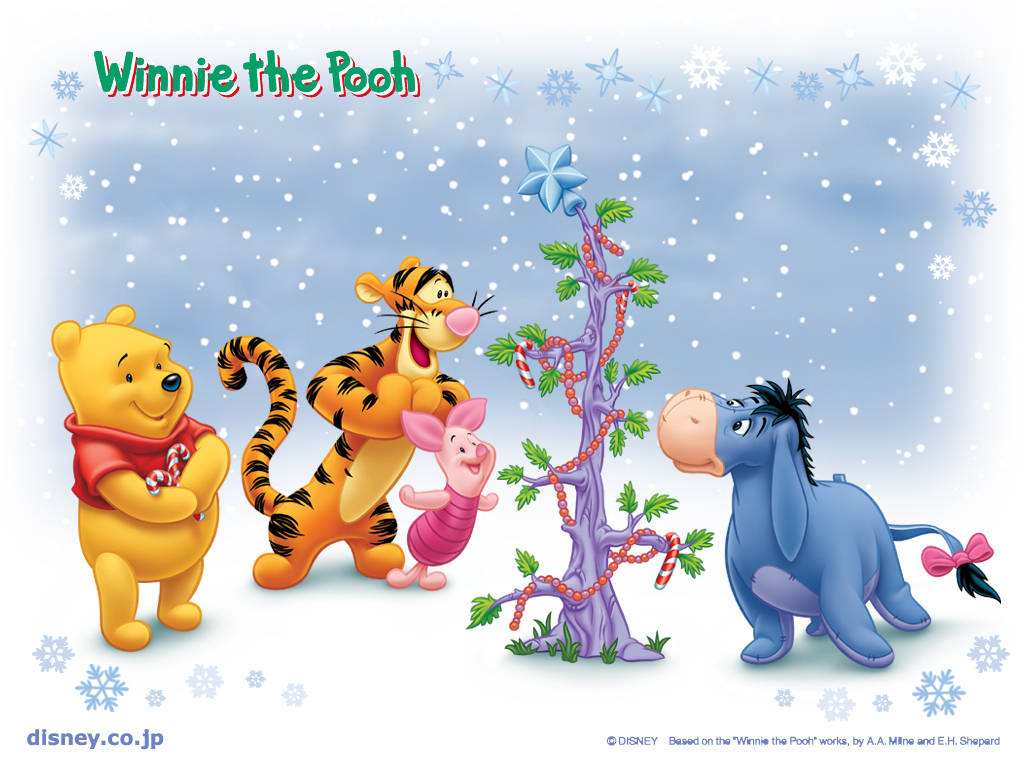 Holiday Winnie The Pooh Iphone Theme Wallpaper