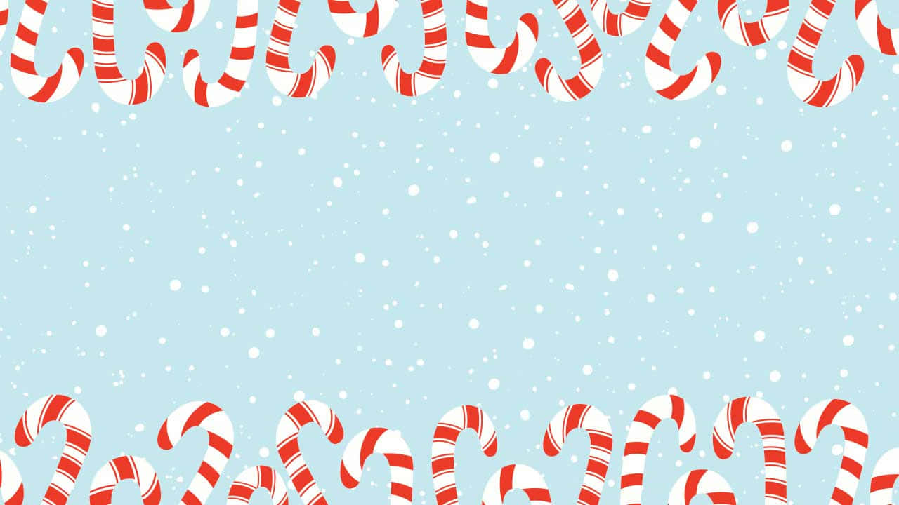 Christmas Candy Cane Holiday Zoom Background 1280 x 720 Background
