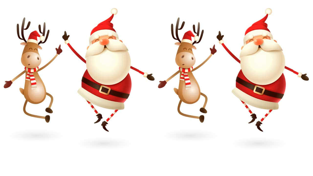 Christmas Santa Claus Holiday Zoom Background 1280 x 720 Background