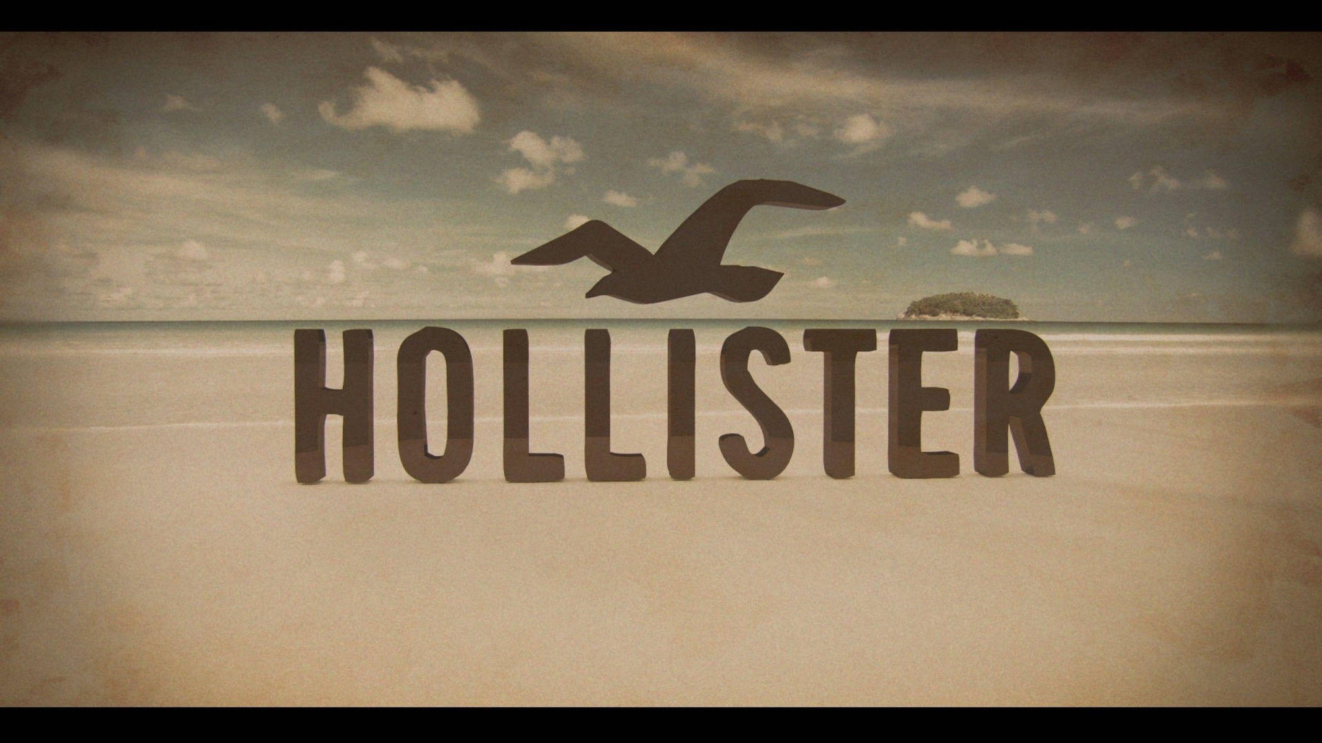 Hollister Beach Shore Logo Wallpaper