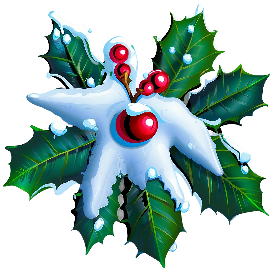 Holly And Snow Png 72 PNG