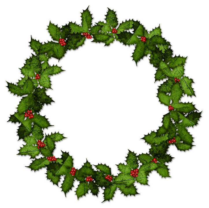 Holly Berry Wreath Frame PNG