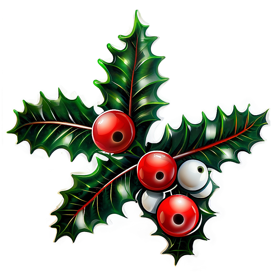 Holly Bouquet Png 05252024 PNG