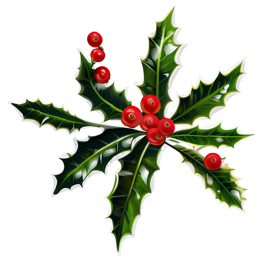 Holly Branch Png 05252024 PNG