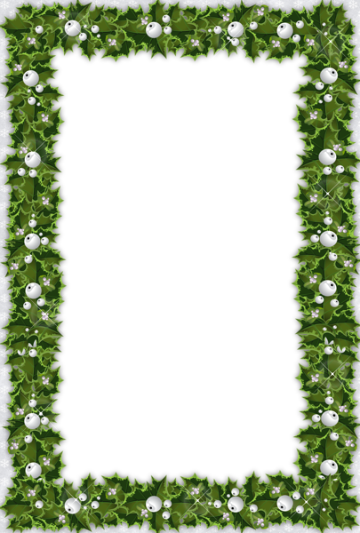 Holly Frame Christmas Decoration PNG