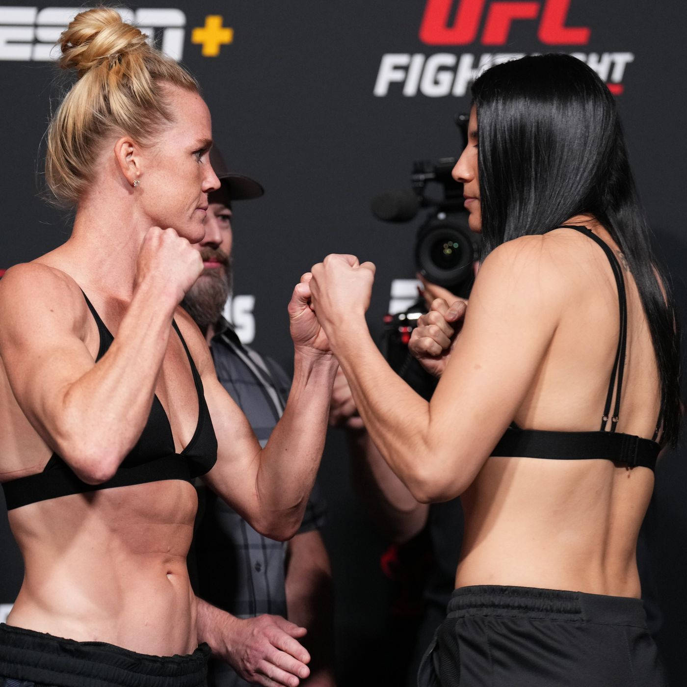 Holly Holm And Ketlen Vieira Stare-Down Wallpaper