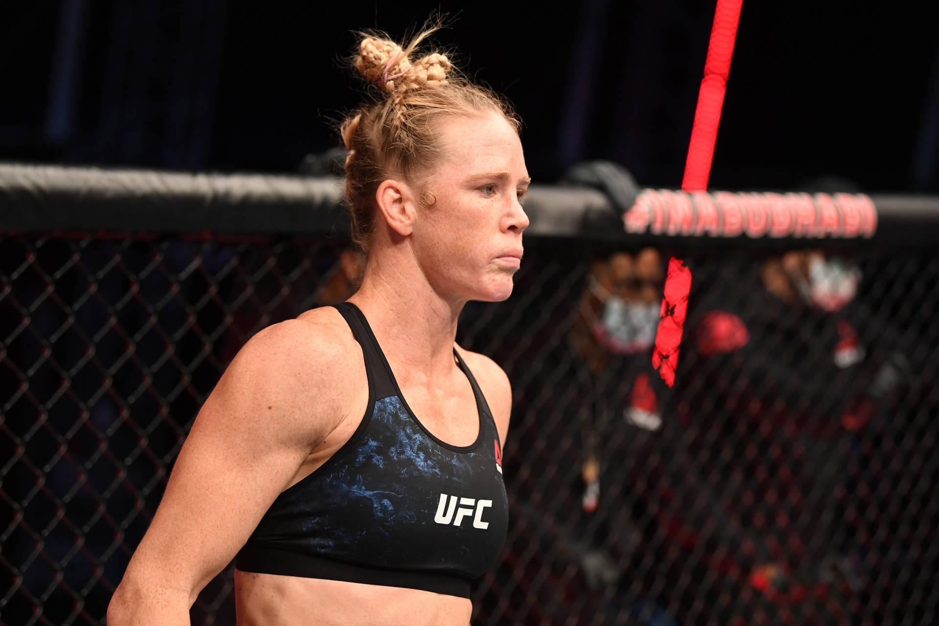 Holly Holm During Mma Fight Wallpaper