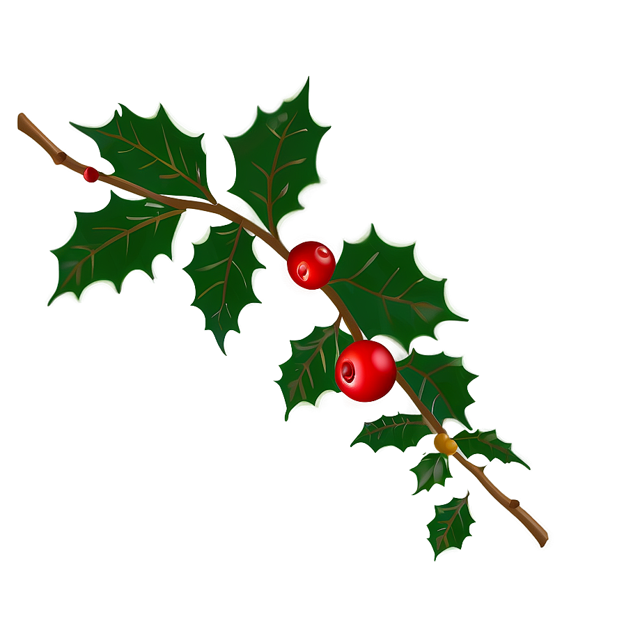 Holly Silhouette Png 05252024 PNG