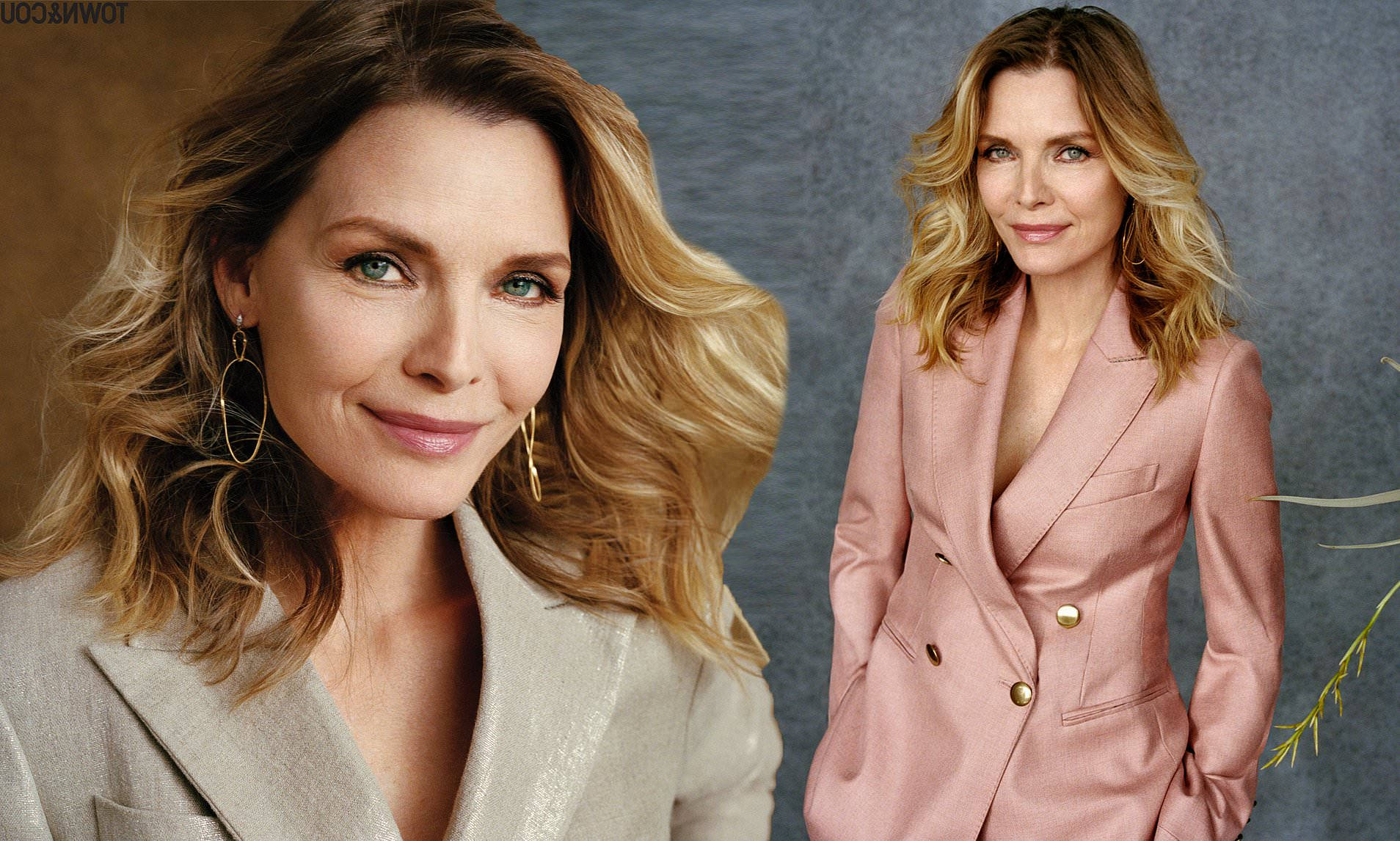 Hollywood Actress Michelle Pfeiffer Town And Country Magazine Wallpaper