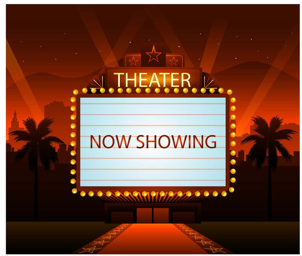 Theater Now Showing Hollywood Background