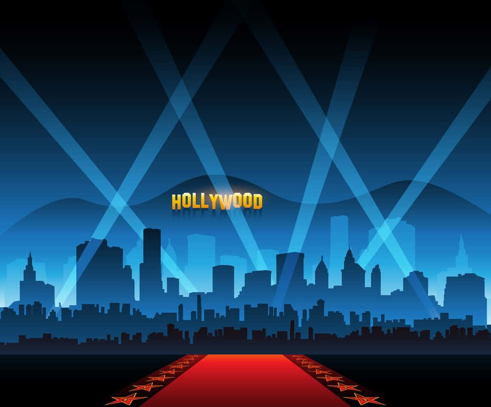 Red Carpet Hollywood Background Sign Board Wallpaper