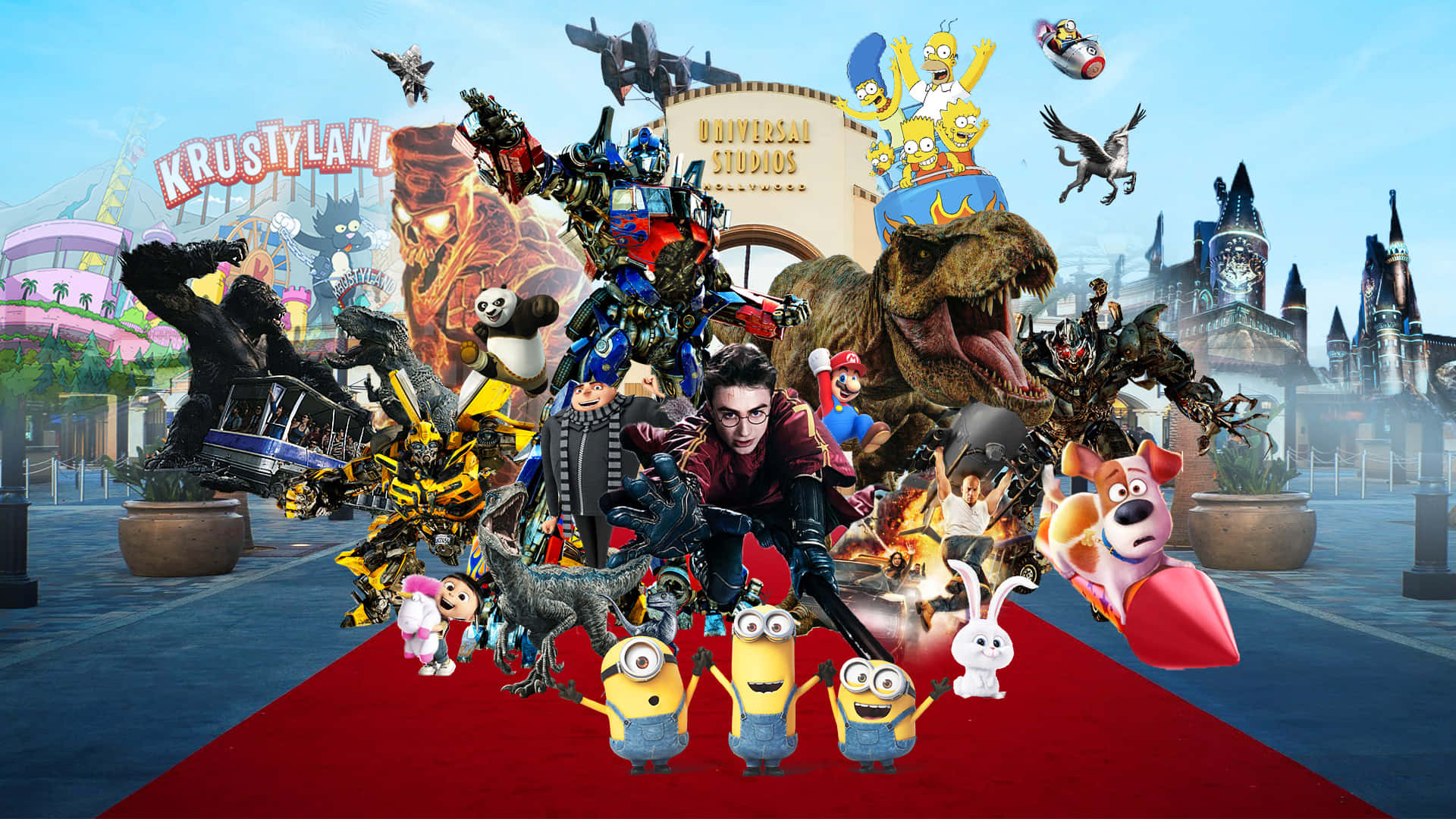 Download Characters From Universal Studios Hollywood Background Wallpapers Com