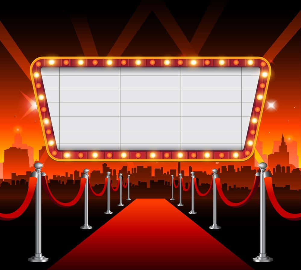 Golden Casino Hollywood Background Red Carpet Wallpaper
