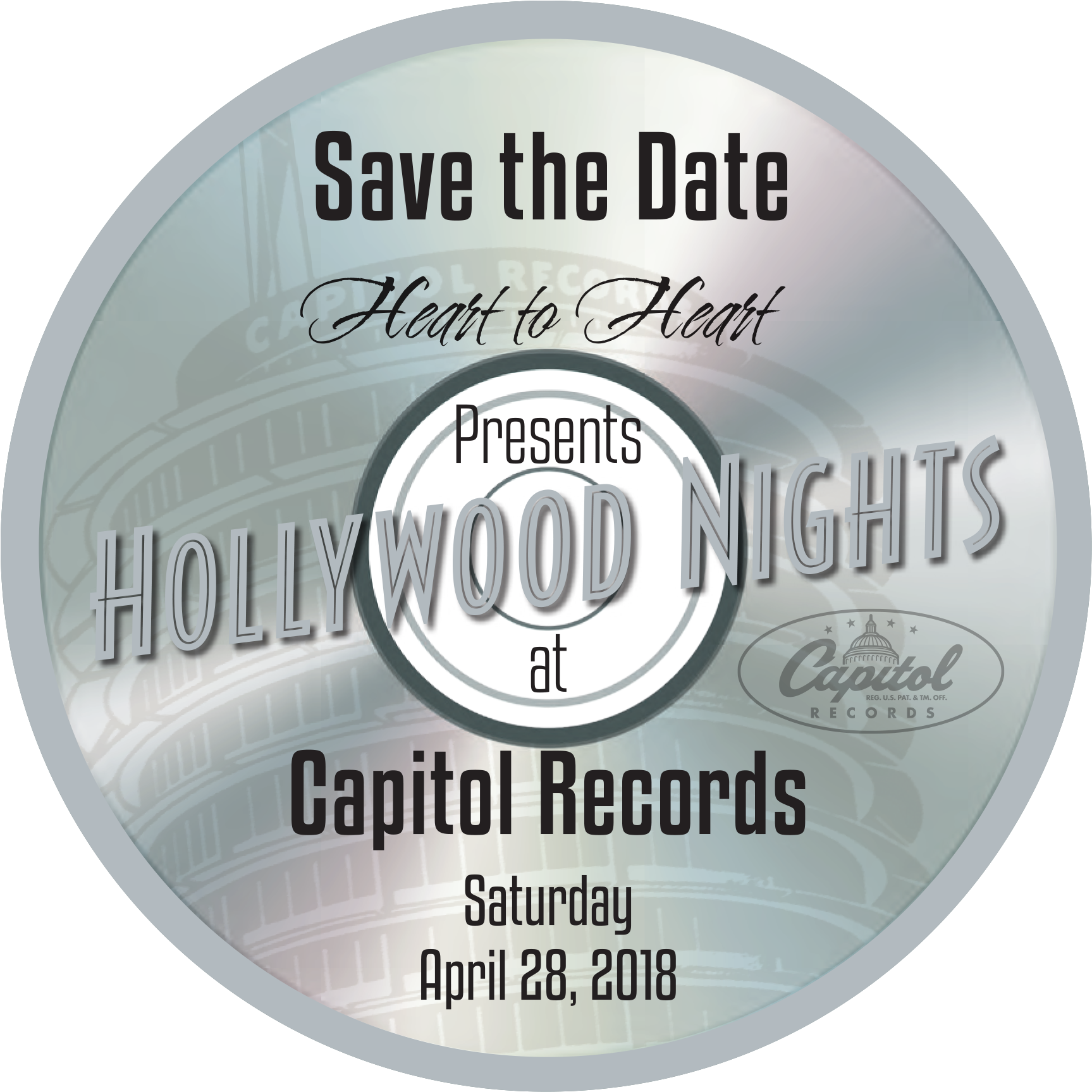 Hollywood Nights Event Invitation2018 PNG
