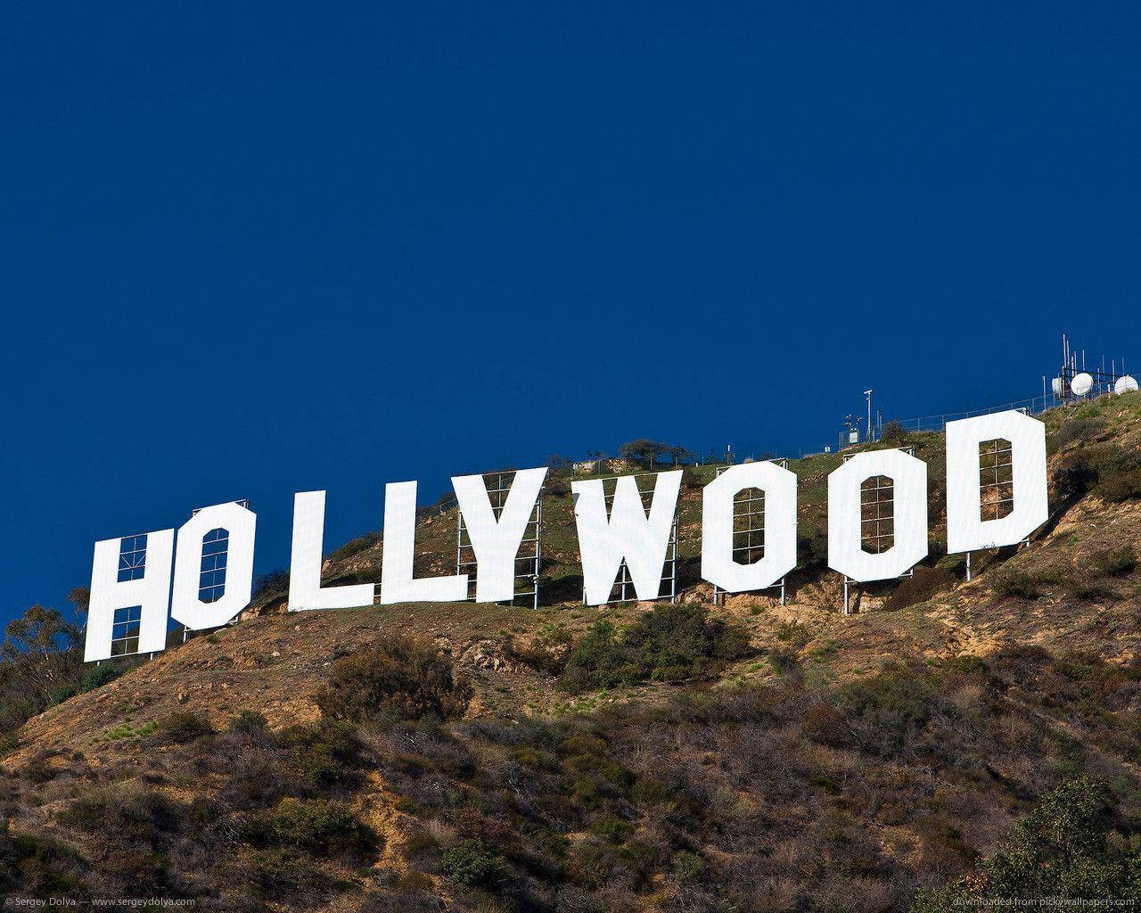 Hollywood Sign Cool Shot Background
