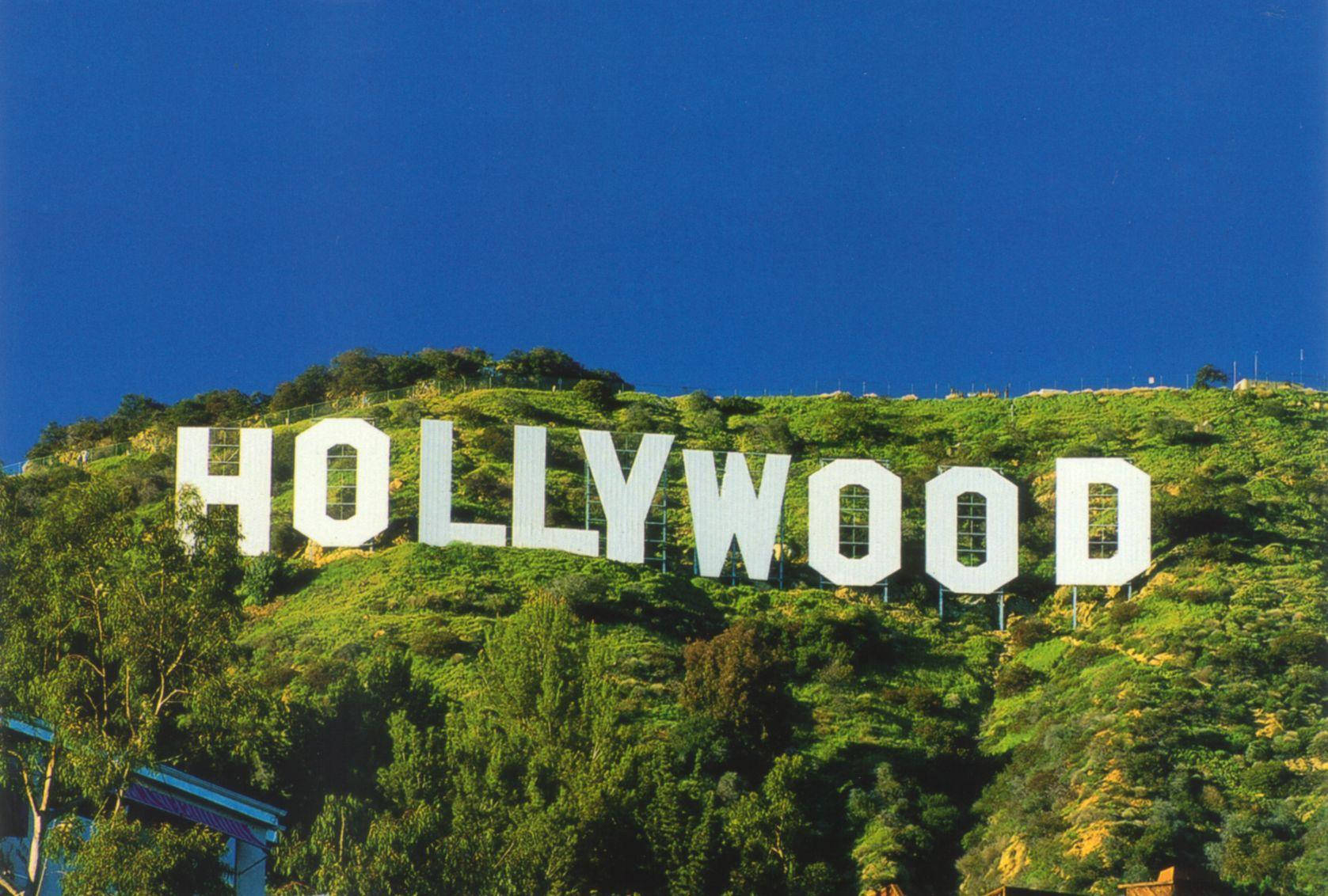 Hollywood Sign Grainy Hd Background