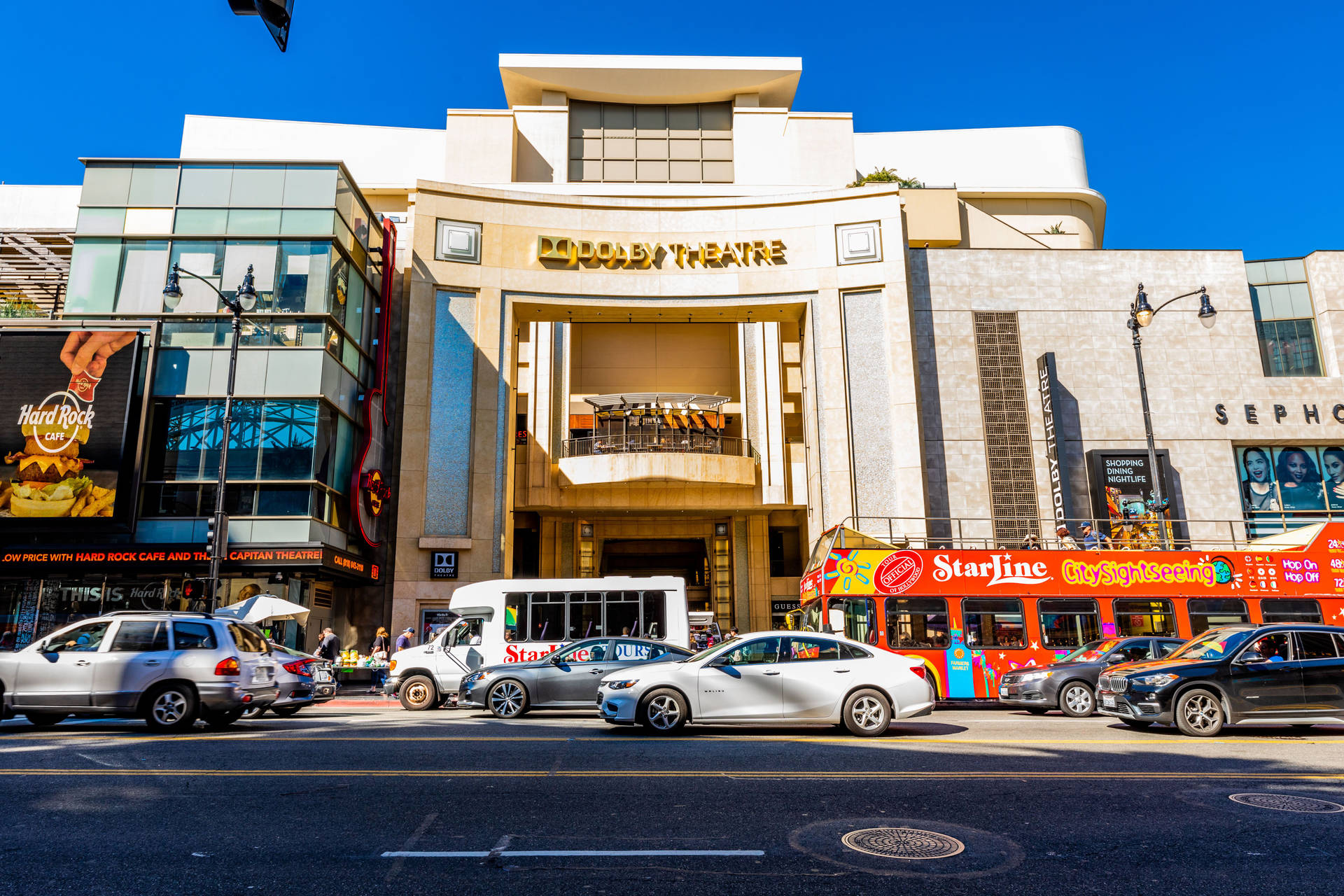 Hollywood Street Dolby Theatre Stil Tapet:  Hollywood gade Dolby Theatre stil tapet Wallpaper