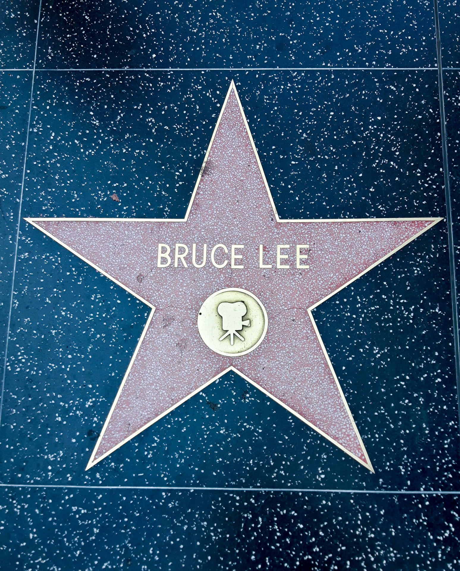 Hollywoodwalk Of Fame Mit Bruce Lee Wallpaper
