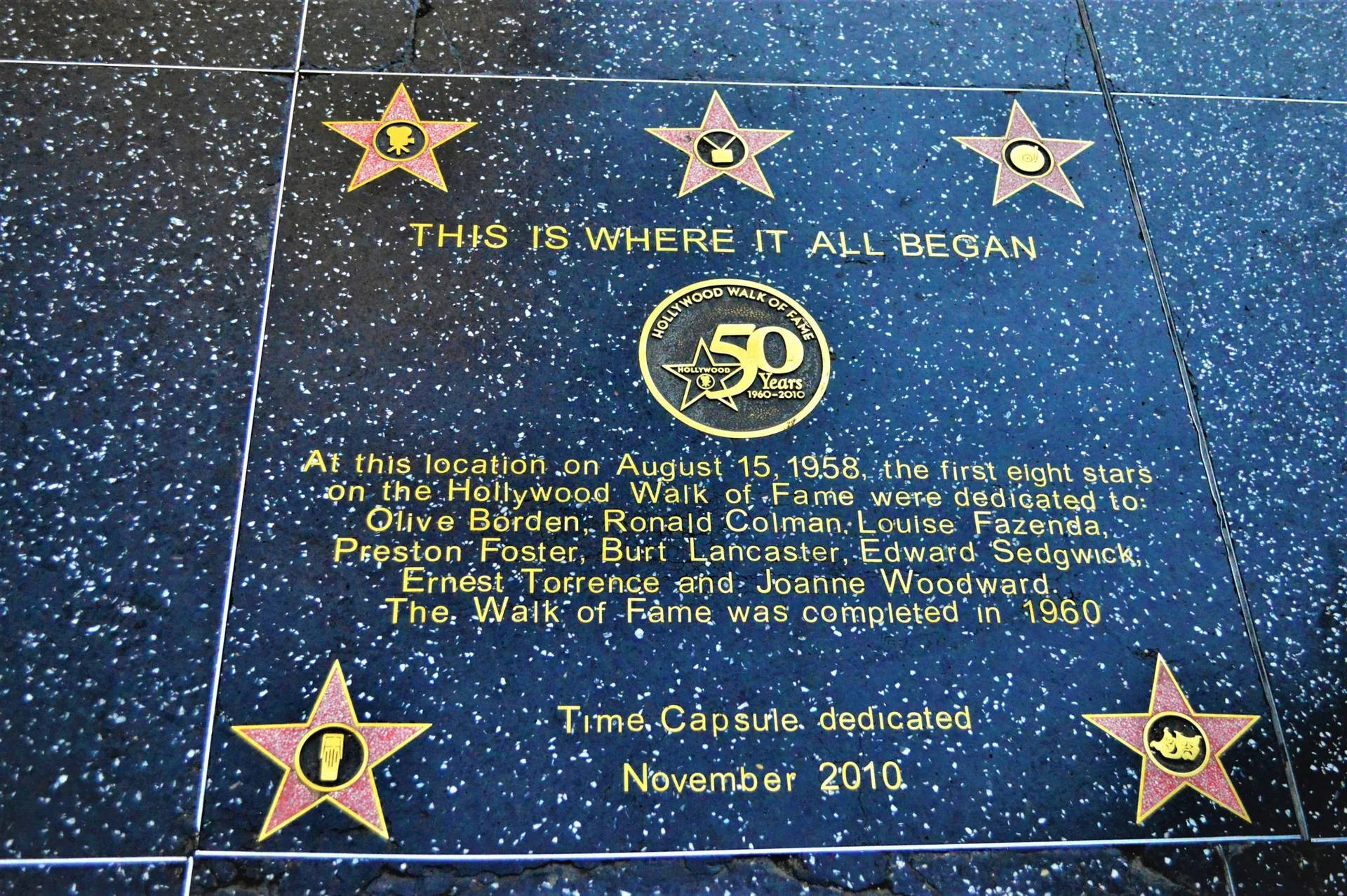 Hollywood Walk Of Fame Inscription
